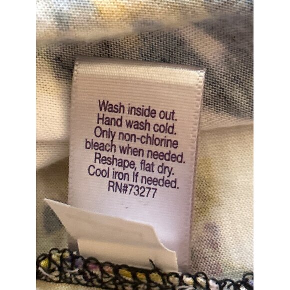 Jennifer Lopez Women's Multicolored Palm leaves Sleeveless Blouse OX - Picture 6 of 8